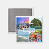 zID004 JAKARTA, Macan Island, Sepa Island,冷蔵庫 マグネット (正面/裏面)