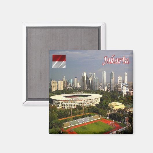 zID013 JAKARTA,シティスタジアム,インドネシア,冷蔵庫 マグネット (正面/裏面)