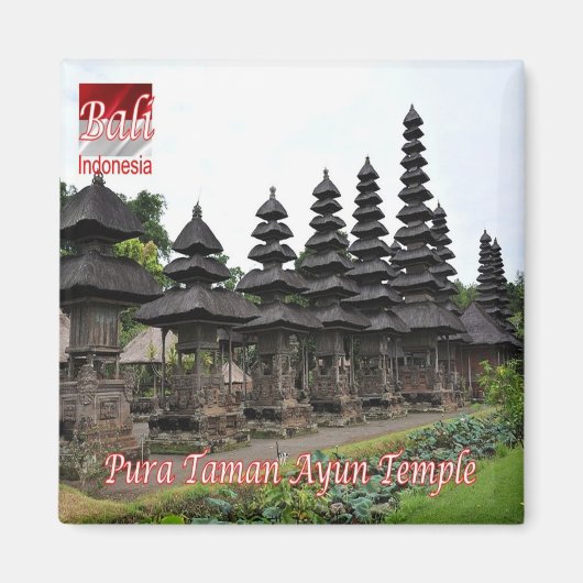 zID019 PURA TAMAN AYUN Temple，バリ，インドネシア， マグネット (正面)