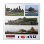 zID022 i love BALI コラージュ インドネシア アジア, タイル (正面)