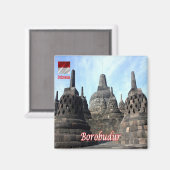 zID024 BOROBUDUR,インドネシア,アジア,冷蔵庫 マグネット (正面/裏面)