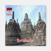zID024 BOROBUDUR,インドネシア,アジア,冷蔵庫 マグネット (正面)