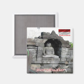 zID025 BOROBUDURインドネシア、アジア、冷蔵庫 マグネット (正面/裏面)