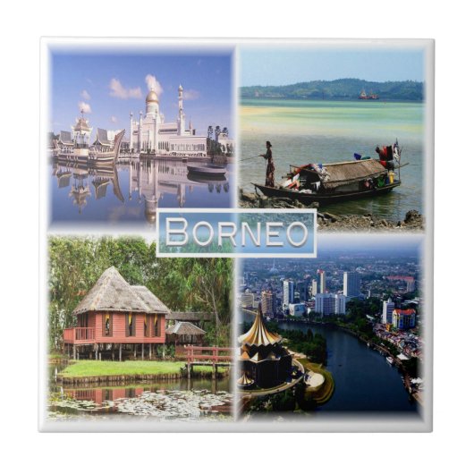 zID027 BORNEO Mosque Omar Ali,インドネシア, タイル (正面)