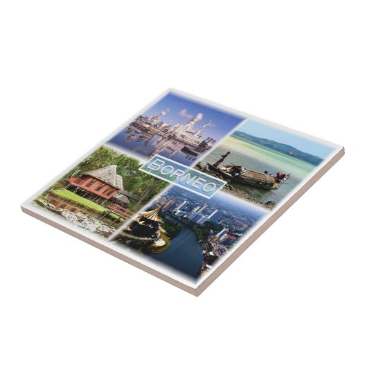 zID027 BORNEO Mosque Omar Ali，インドネシア， タイル (側面)