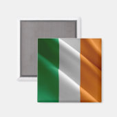 zIE002 IRELAND、なびく国旗、冷蔵庫 マグネット (正面/裏面)