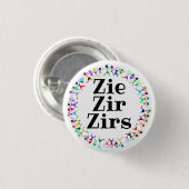 Zie Zir Zirs代名詞 人物図 円形 缶バッジ (正面&裏面)