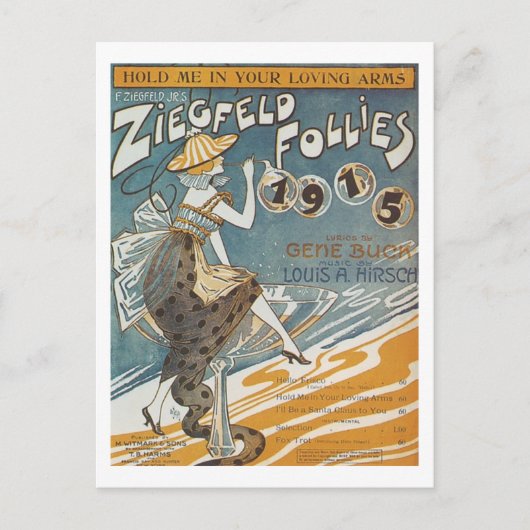 Ziegeled Follies 1915あなたの愛する腕に私を保持 ポストカード (正面)
