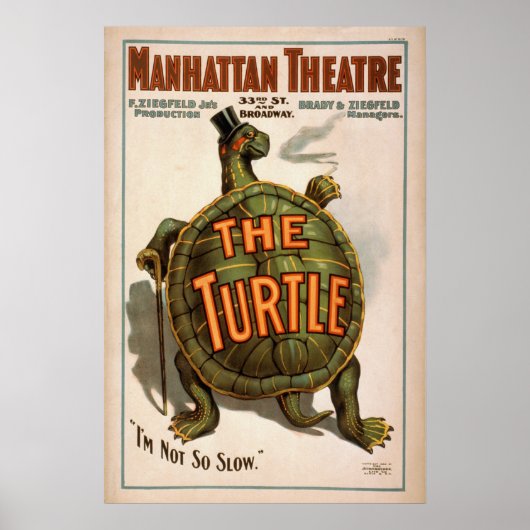 ZIEGFELD'S The TURTLE 遊 VAUDEVILLEポスター ポスター (正面)