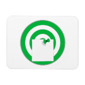 Zielscheibe mit Notizzettel マグネット (横)