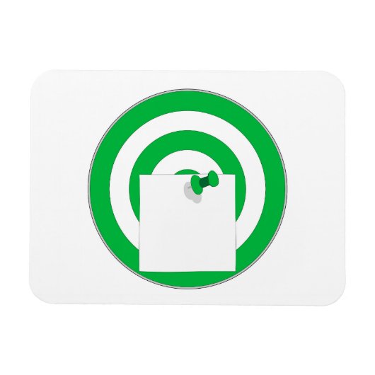 Zielscheibe mit Notizzettel マグネット (横)