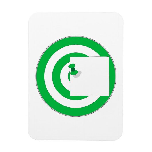 Zielscheibe mit Notizzettel マグネット (縦)