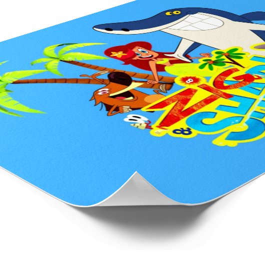 Zig and sharko cartoonエキゾチックパーティー ポスター (角)