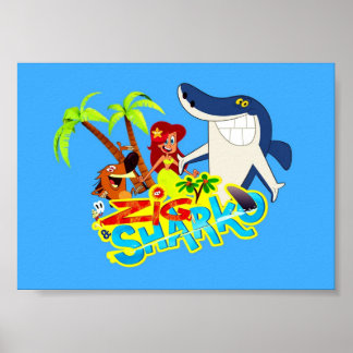 Zig and sharko cartoonエキゾチックパーティー ポスター