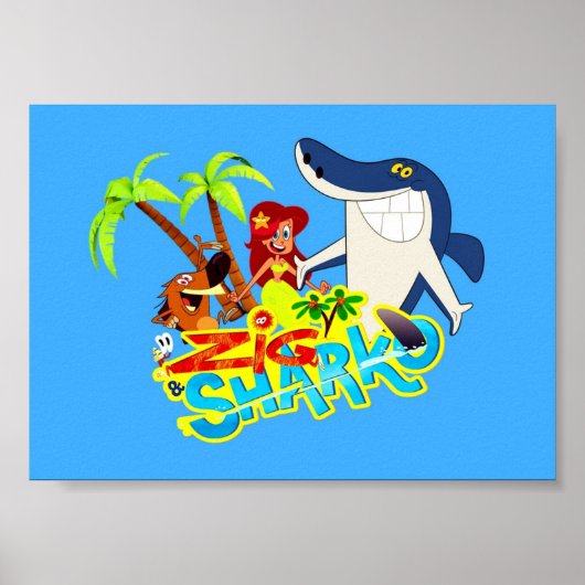 Zig and sharko cartoonエキゾチックパーティー ポスター (正面)