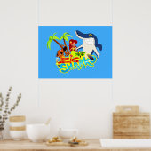 Zig and sharko cartoonエキゾチックパーティー ポスター (キッチン)