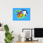 Zig and sharko cartoonエキゾチックパーティー ポスター (ホームオフィス)
