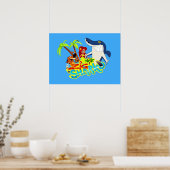 Zig and sharko cartoonエキゾチックパーティー ポスター (キッチン)