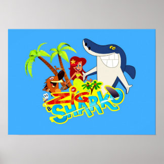 Zig and sharko cartoonエキゾチックパーティー ポスター