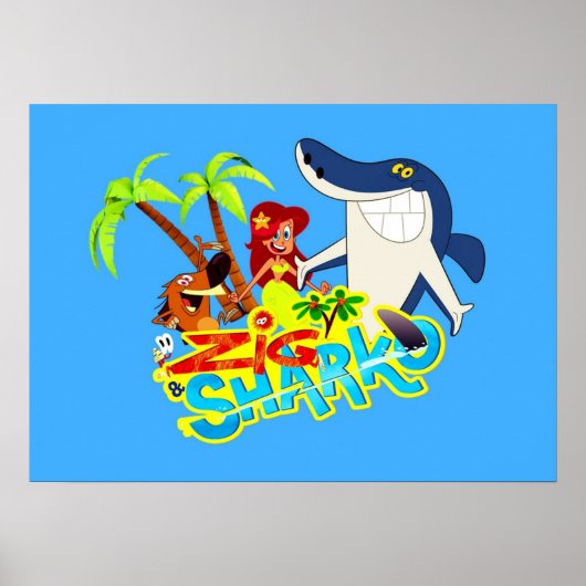 Zig and sharko cartoonエキゾチックパーティー ポスター (正面)