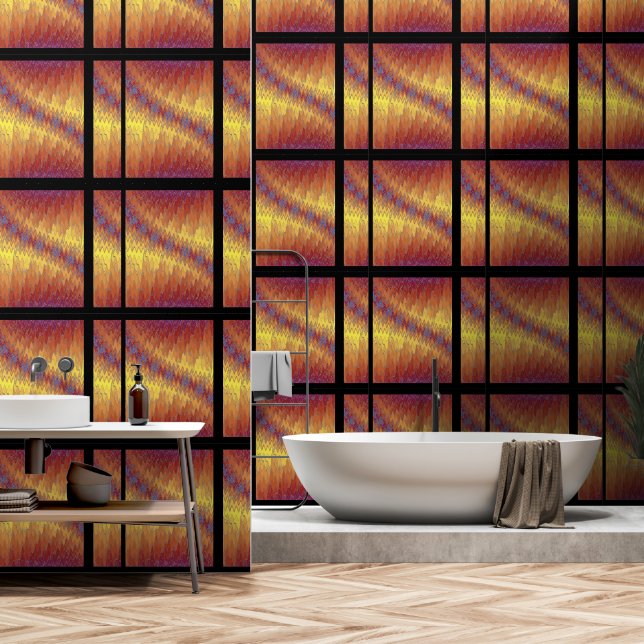 ZIG ZAG 1ポストカード 壁紙 (浴室)