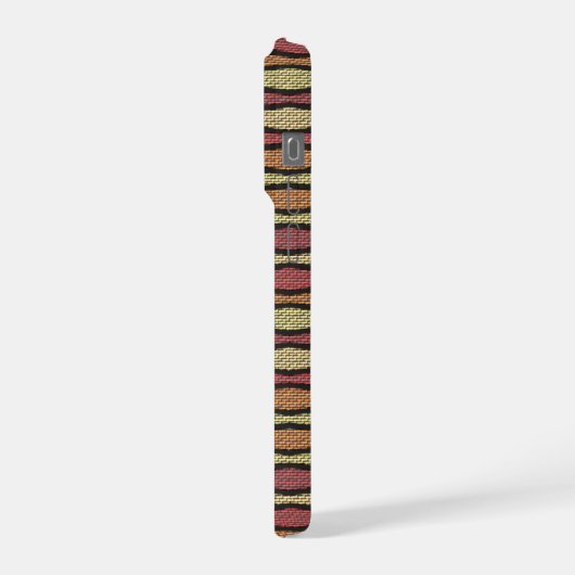 Zig Zag Cloth Look Case iPhoneケース (左側面)