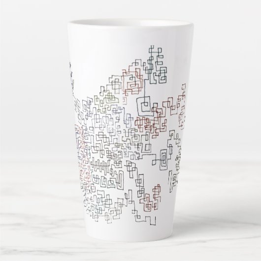 Zig Zag Doodlebug latte mug カフェラテマグ (正面)