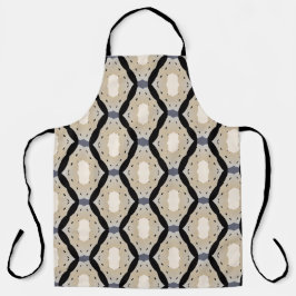 Zig zag geometric black and off-white  エプロン