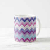 Zig Zag Pastel Multicolors コーヒーマグカップ (正面右)