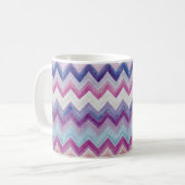 Zig Zag Pastel Multicolors コーヒーマグカップ (正面左)