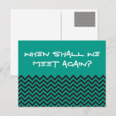 ZIGGパターン – 黒+背景と文字 ポストカード (正面/裏面)