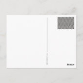 ZIGGパターン – 黒+背景と文字 ポストカード (裏面)