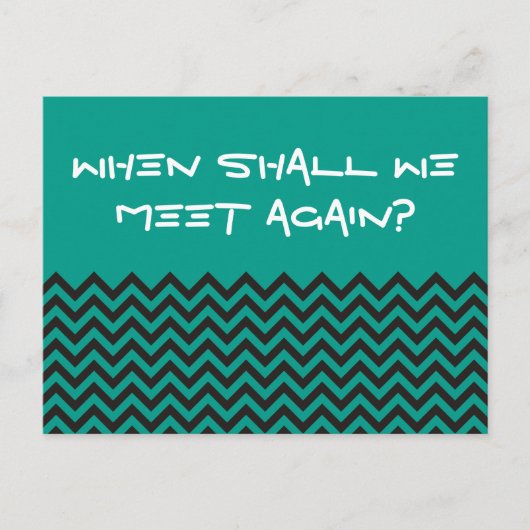 ZIGGパターン – 黒+背景と文字 ポストカード (正面)