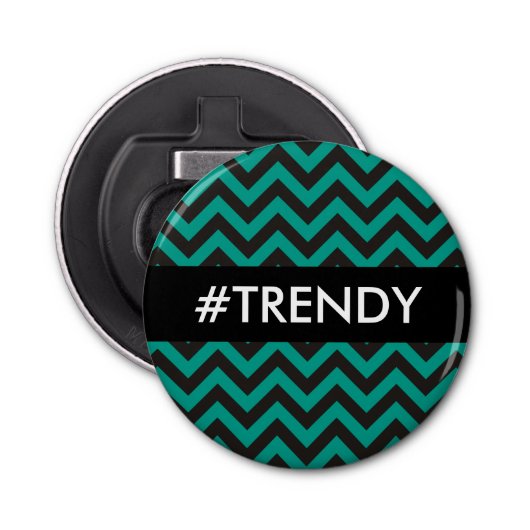 ZIGGパターン – 黒+背景と文字 栓抜き (正面)