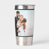 Zigg Montage結婚との7枚のフォトコラージュ 保温保冷タンブラー (左面)