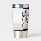 Zigg Montage結婚との7枚のフォトコラージュ 保温保冷タンブラー (背面)