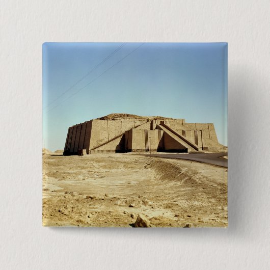 zigguratの北東正面、紀元前のc.2100 缶バッジ (正面)
