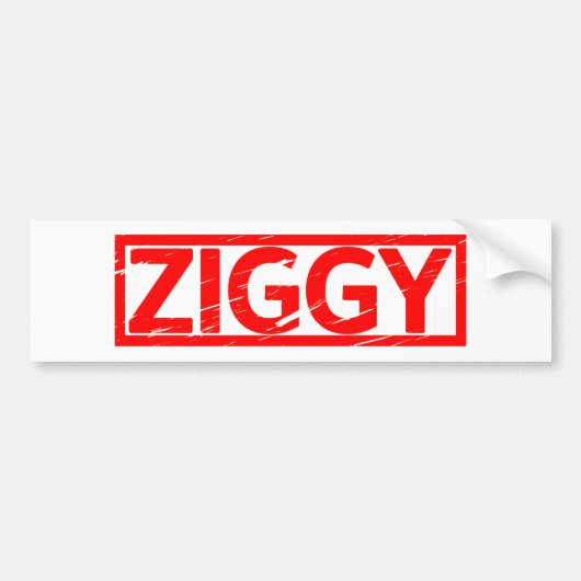 Ziggyのスタンプ バンパーステッカー (正面)