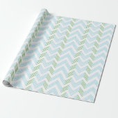 Ziggy Chevron in Green and Aqua ラッピングペーパー (アンロールド)