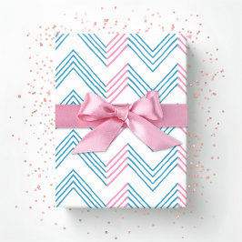 Ziggy Chevron in Pink and Aqua ラッピングペーパー