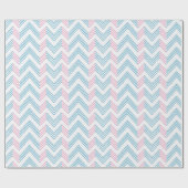 Ziggy Chevron in Pink and Aqua ラッピングペーパー (フラット)