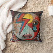 Ziggy Stardustの通りの芸術/落書きの装飾用クッション クッション (ブランケット)