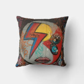 Ziggy Stardustの通りの芸術/落書きの装飾用クッション クッション (裏面)