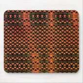 ZigZag三角形と幾何学的なオレンジ色からセピア色 マウスパッド (正面)
