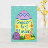Zigzag Easter Grandson Card カード (黄色い花)