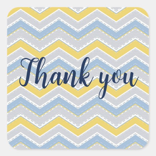 Zigzag pattern スクエアシール (正面)