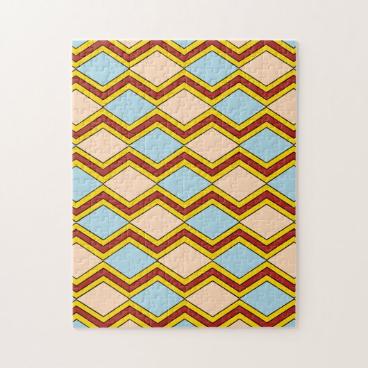 Zigzags and Diamonds Abstract Art ジグソーパズル (縦)