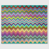 ZIGZIGGパターン – 色付き+アイディア ラッピングペーパー (フラット)