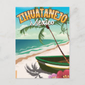 Zihuatanejoメキシコ旅行ポスター ポストカード (正面)