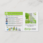 Zijaの独立したディストリビューターの名刺 名刺 (裏面)